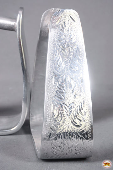 HILASON Aluminum Slanted Western Horse Stirrups 7 Inch | for Horses Lightweight